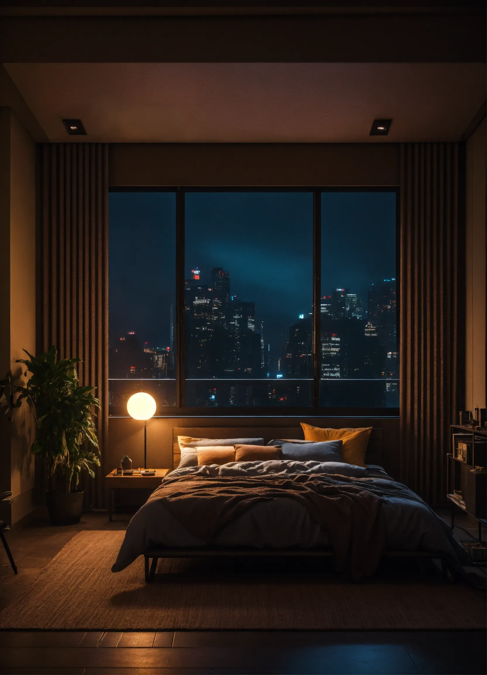 Executive office desk setup